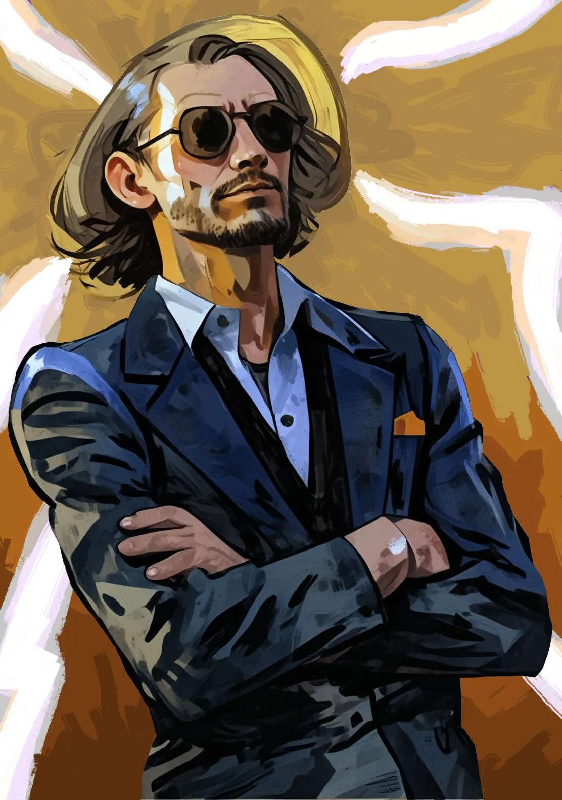 recreation of myself (jptrzy) in disco elysium portrait style